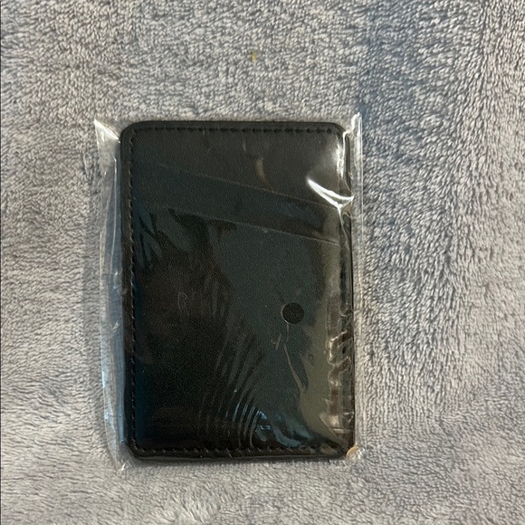 NEW Black Stick On Card Holder for Back of Cellphone - Picture 1 of 2